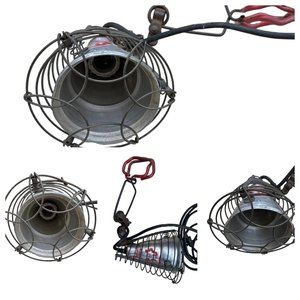 Vintage Antique Shop Clamp Light from Old Phillips 66 Station 1940s